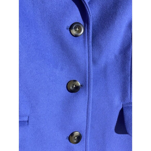 LL Bean Peacoat Womens 14 Blue Cashmere Wool Office Corp Capsule Minimalist - Picture 11 of 15